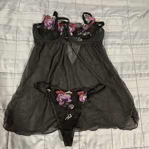 NWT Adore Me Matching Slip and Panty Set